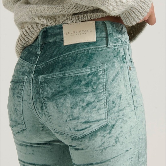 Lucky Brand Mid Rise Ava Skinny Velvet Jean Antartica Size 26/2 - Picture 5 of 11